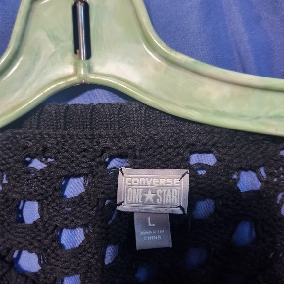 OPEN NIT SWEATER CONVERSE CROP - Picture 2 of 8